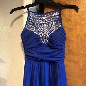 Navy Blue with Rhinestones size 1/2 formal dress